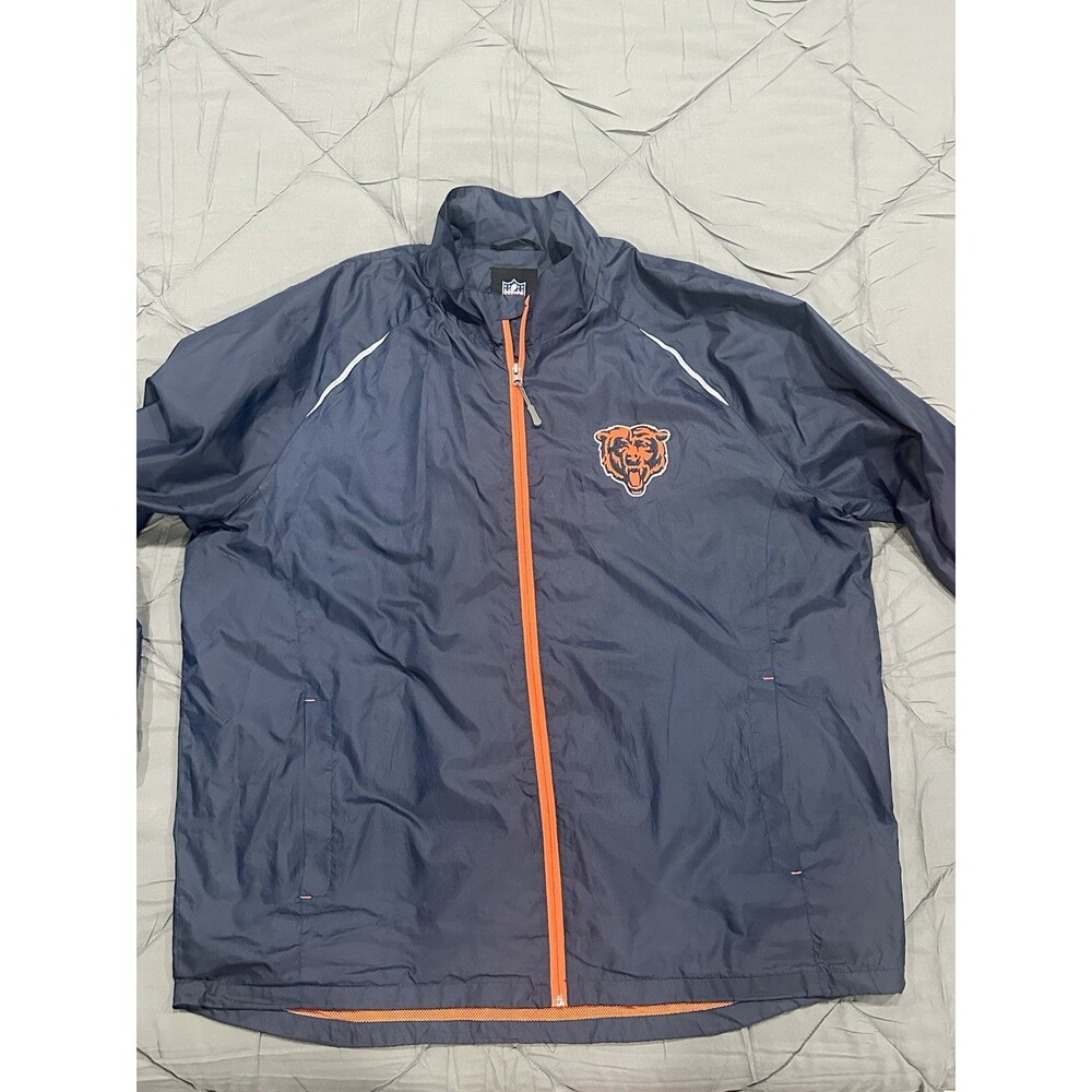 NFL Chicago Bears Logo Blue Full Zip Windbreaker Jacket 3XL G-III Apparel